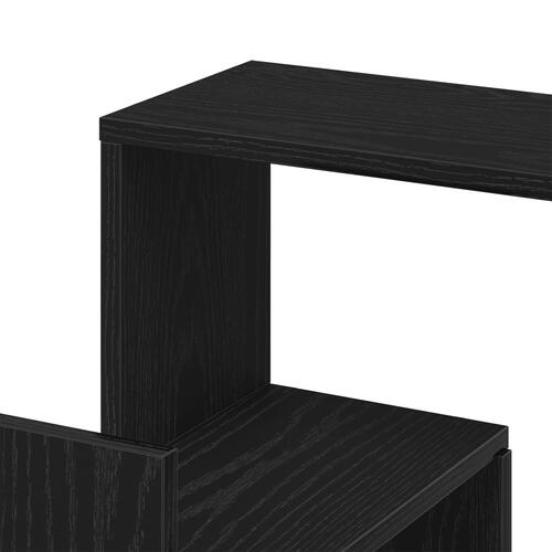 Væg Hjørnehylde Sort Eg 45x45x147 cm Konstrueret Træ