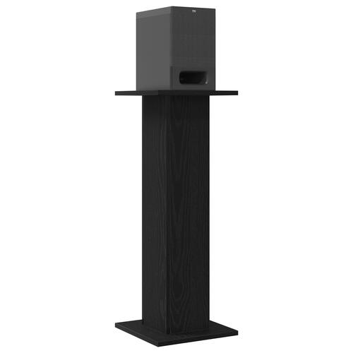 Højttalerstativer 2 stk. Sort Eg 30x30x80 cm Bygget i Træ