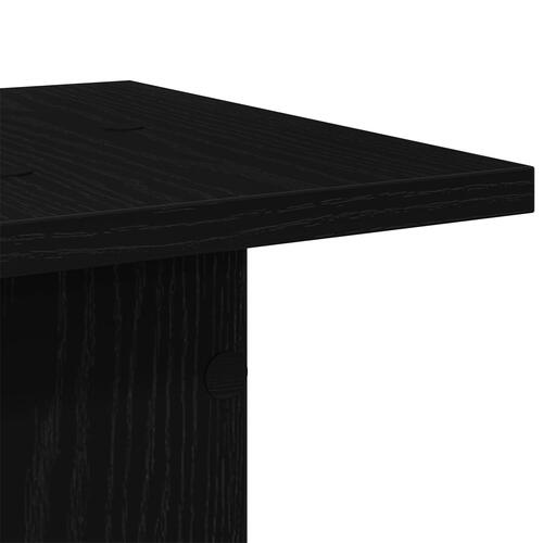Højttalerstativer 2 stk. Sort Eg 30x30x80 cm Bygget i Træ