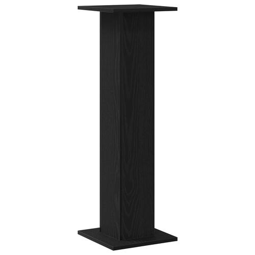 Højttalerstandere 2 stk Sort Eg 30x30x95 cm Ingeniørtræ