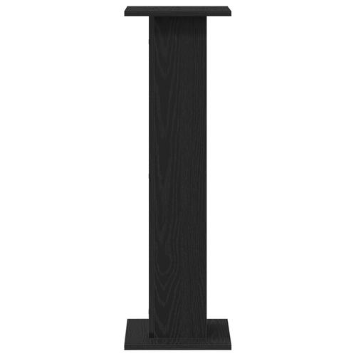 Højttalerstandere 2 stk Sort Eg 30x30x95 cm Ingeniørtræ