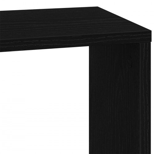 Bogreol 5-hylder Sort Eg 45x23,5x162,5 cm Konstrueret træ