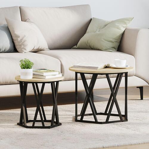 Nesting Side Tables 2 stk Sonoma Oak Engineered Wood
