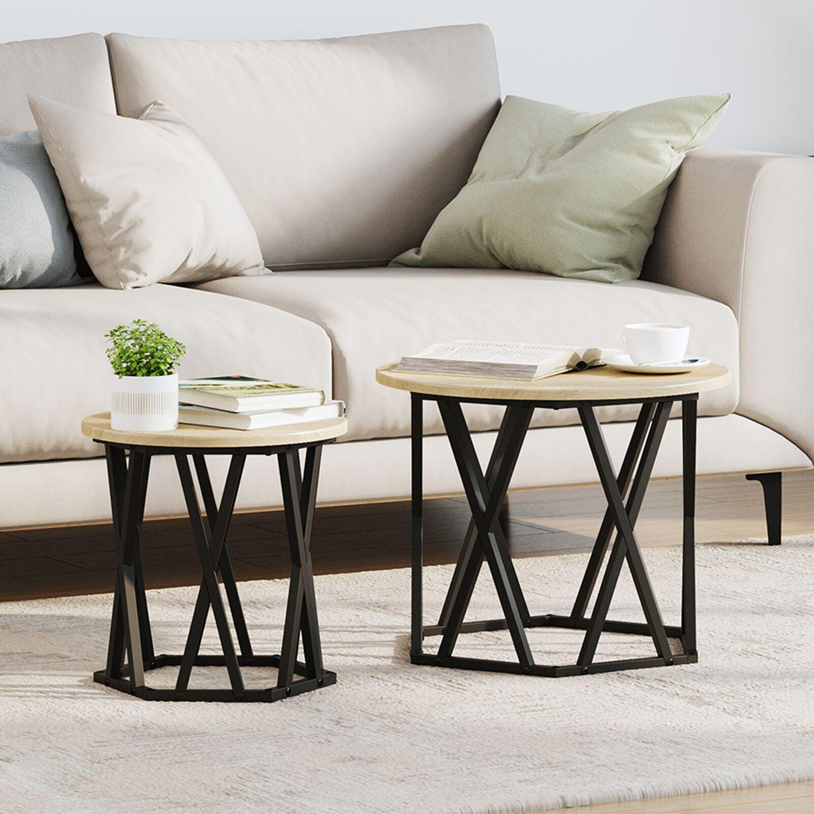 Nesting Side Tables 2 stk Sonoma Oak Engineered Wood