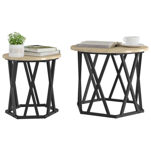 Nesting Side Tables 2 stk Sonoma Oak Engineered Wood