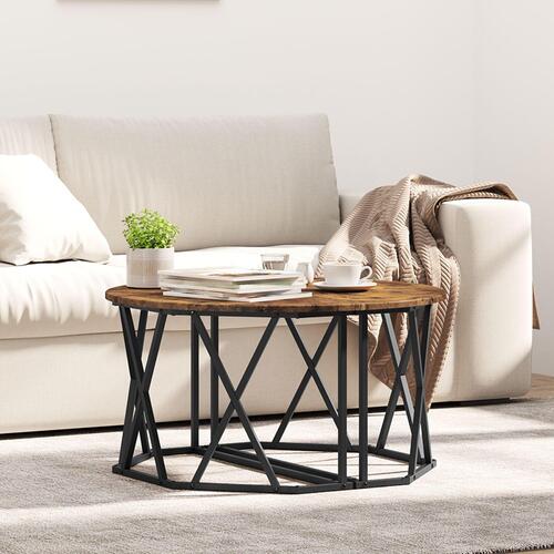 Sofabord i Røget Eg 80x80x42 cm Ingeniørtræ