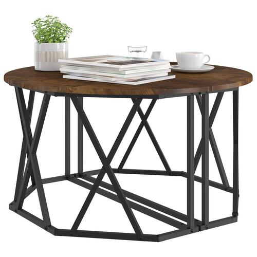 Sofabord i Røget Eg 80x80x42 cm Ingeniørtræ