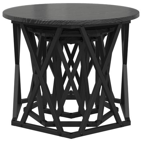 Nesting Side Tables 3 stk Sort Egetræ Konstrueret Træ