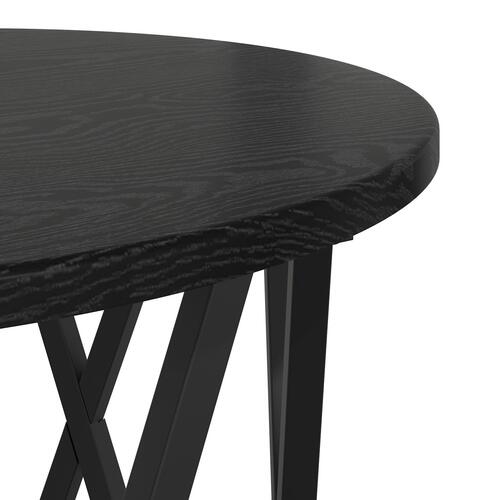 Nesting Side Tables 3 stk Sort Egetræ Konstrueret Træ