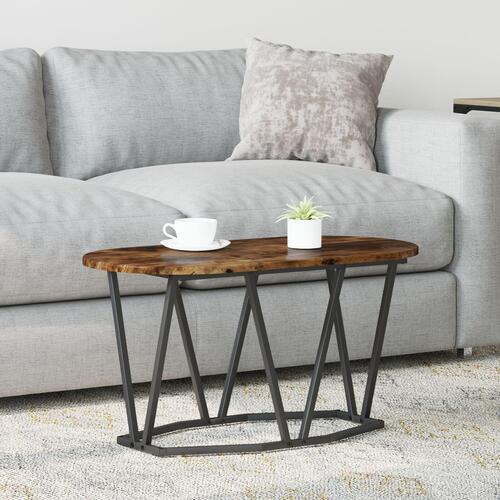 Sofabord Røget Eg 80x40x40,5 cm Ingeniørtræ og Metal