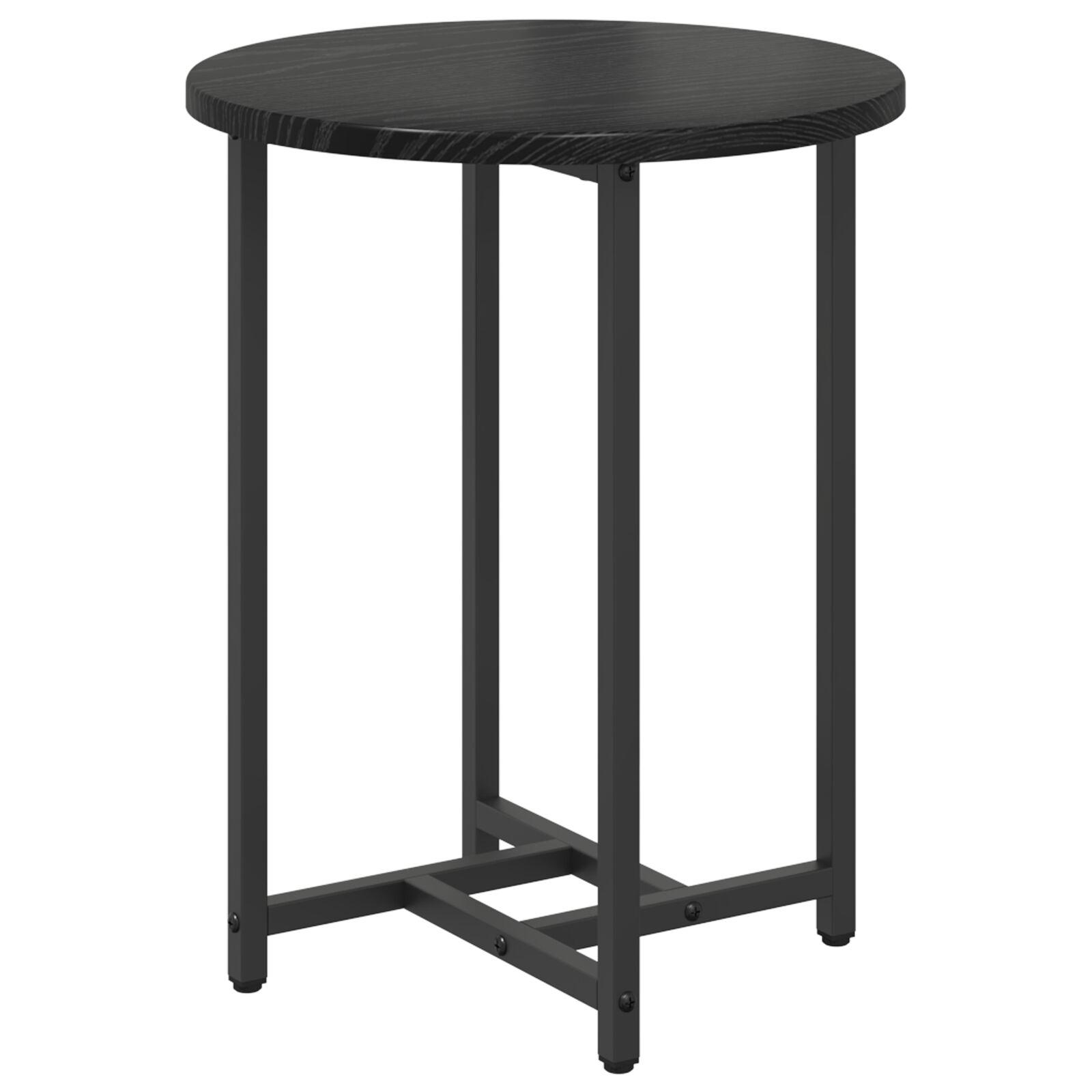 Sidebord 2 stk Sort Eg Komposittræ og Metal