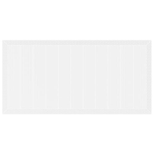 Havebord Hvid 200x100x73 cm Poly Rattan