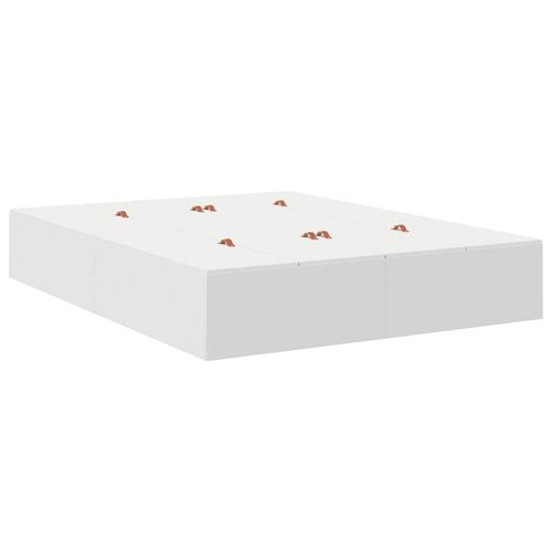 Sengestel Hvid MDF 140 x 200 cm Seng med opbevaring Rektangulær