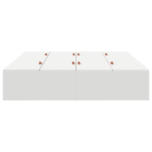Sengestel Hvid MDF 140 x 200 cm Seng med opbevaring Rektangulær