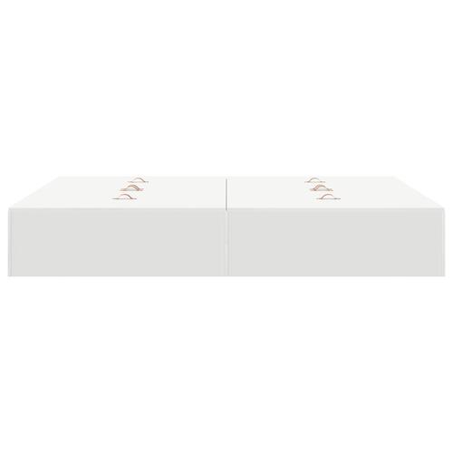 Sengestel Hvid MDF 140 x 200 cm Seng med opbevaring Rektangulær