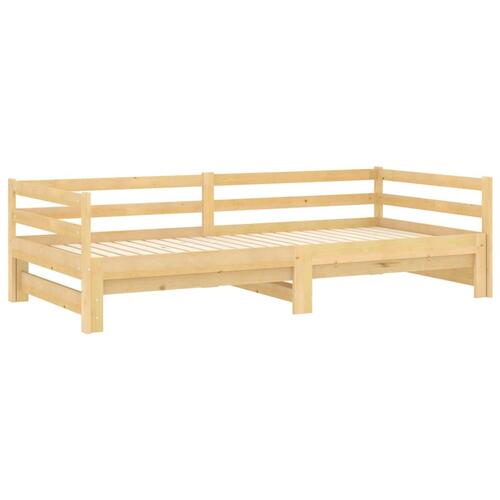 Daybed med udtræk 2x(90x200) cm massivt fyrretræ