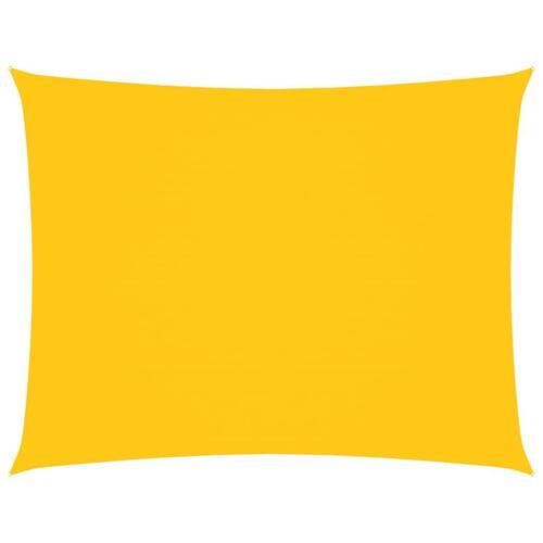Solsejl 3,5x4,5 m rektangulær oxfordstof gul