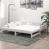 Daybed med udtræk 2x(90x200) cm massivt fyrretræ