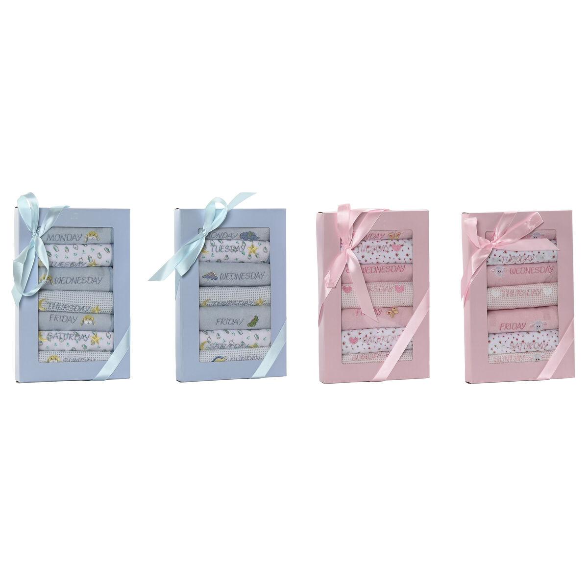 Hagesmække - sæt i blå/pink, bomuld (4 stk.) 19 × 29 × 3 cm