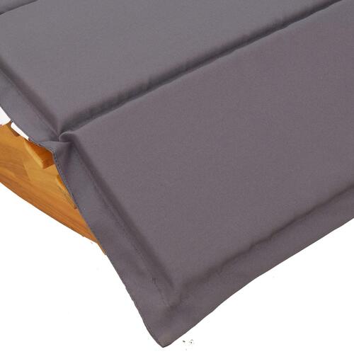Solseng Sæt af 2 Mørkegrå Solid akacietræ, Stof (100% polyester)