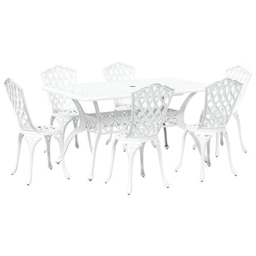 Sæt af 4 Hvid Støbt aluminium 150 cm x 90 cm x 72 cm