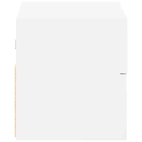 Væghængt sengebord 45x26x28,5 cm hvid (OUTLET A)