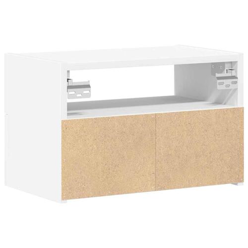 Væghængt sengebord 45x26x28,5 cm hvid (OUTLET A)