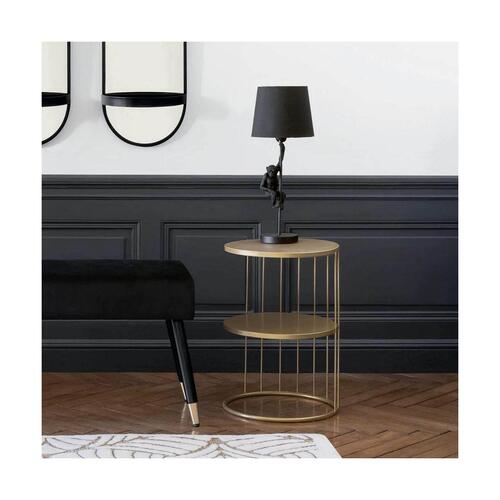 Sofabord Atmosphera Kobu Gylden Metal 36 x 36 x 52 cm (OUTLET A)