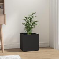 Plantekasse 40x40x40 cm konstrueret træ sort