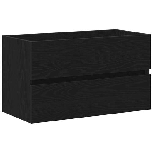 Underskab 80x38,5x45 cm konstrueret træ sort egetræ