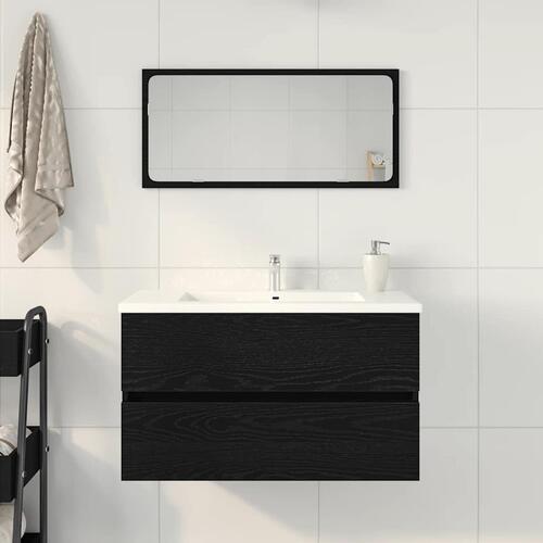 Underskab 80x38,5x45 cm konstrueret træ sort egetræ