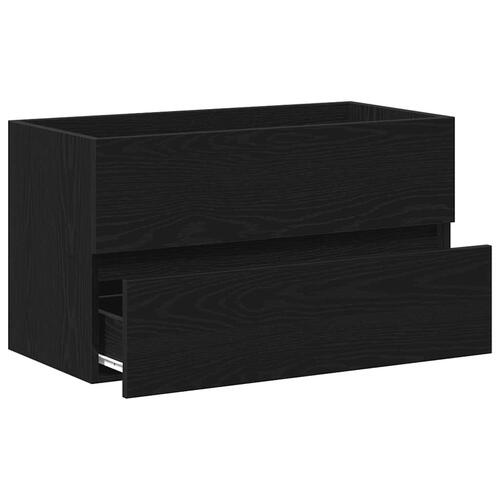 Underskab 80x38,5x45 cm konstrueret træ sort egetræ
