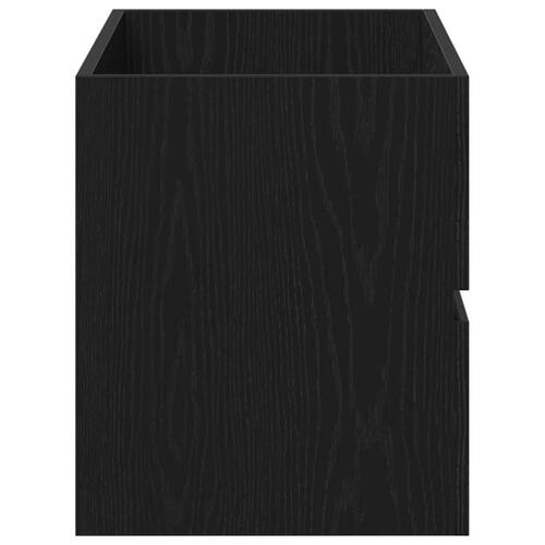 Underskab 80x38,5x45 cm konstrueret træ sort egetræ