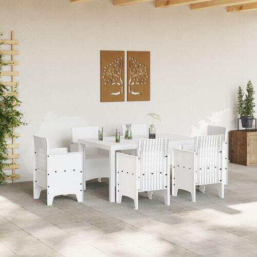 Udendørs bord Hvid Polypropylen Mellem Holdbart Terrassebord