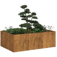 Plantekasse rustfarvet 120x80x40 cm forvitringsstål