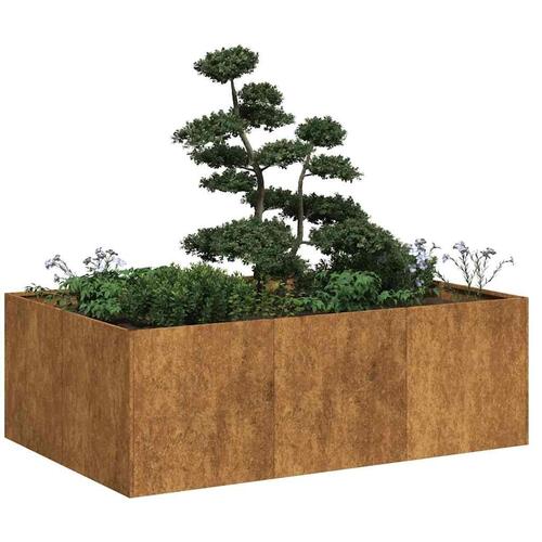 Plantekasse rustfarvet 120x80x40 cm forvitringsstål (OUTLET A)