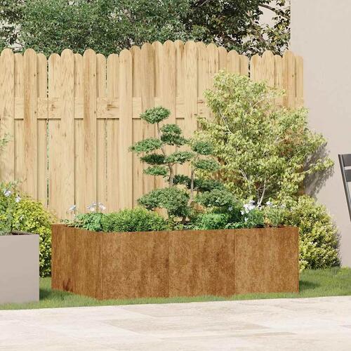 Plantekasse rustfarvet 120x80x40 cm forvitringsstål (OUTLET A)