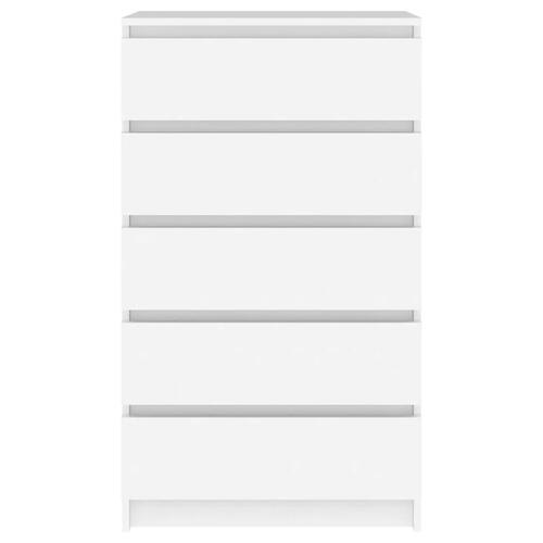 Skuffeskab 60x36x103 cm konstrueret træ hvid (OUTLET A)