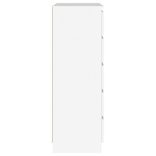 Skuffeskab 60x36x103 cm konstrueret træ hvid (OUTLET A)