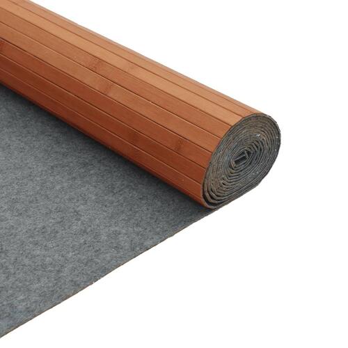 Gulvtæppe 80x300 cm rektangulær bambus brun (OUTLET A)