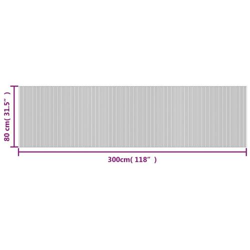 Gulvtæppe 80x300 cm rektangulær bambus brun (OUTLET A)