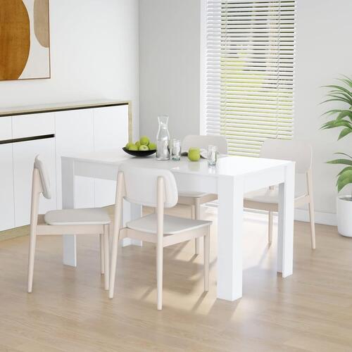 Spisebord 140x74,5x76 cm konstrueret træ hvid (OUTLET A)