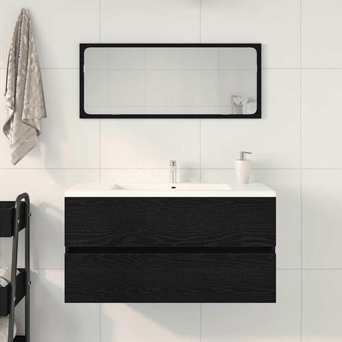 Underskab 90x38,5x45 cm konstrueret træ sort egetræ
