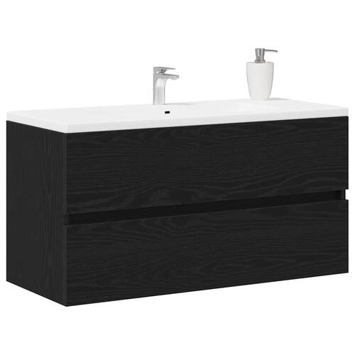 Underskab 90x38,5x45 cm konstrueret træ sort egetræ