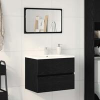 Underskab 60x38,5x45 cm konstrueret træ sort egetræsfarve