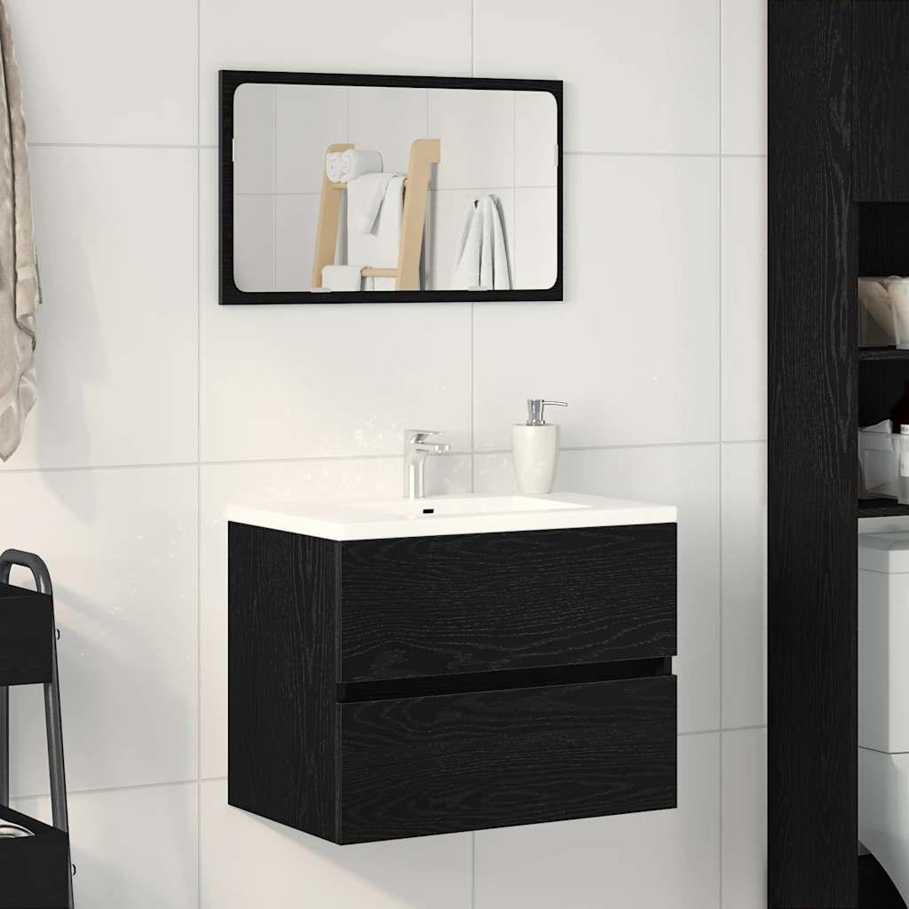 Underskab 60x38,5x45 cm konstrueret træ sort egetræsfarve