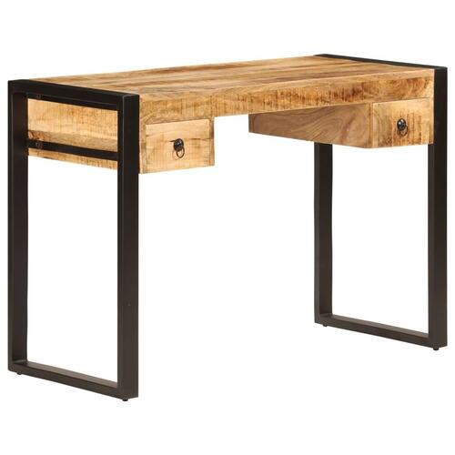 Skrivebord med 2 skuffer 110 x 50 x 77 cm massivt mangotræ