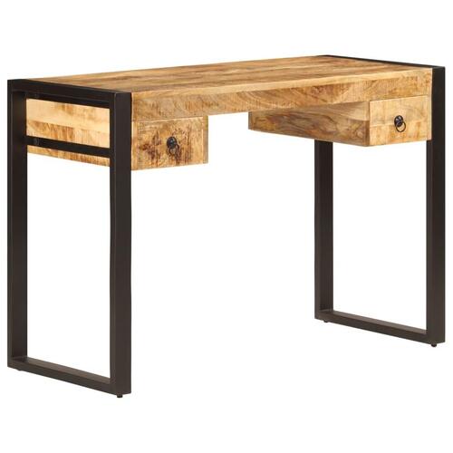 Skrivebord med 2 skuffer 110 x 50 x 77 cm massivt mangotræ