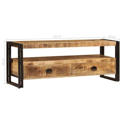 Tv-skab massivt mangotræ 120 x 35 x 45 cm