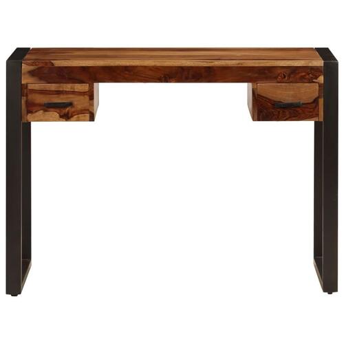 Skrivebord med 2 skuffer 110 x 50 x 77 cm massivt sheeshamtræ